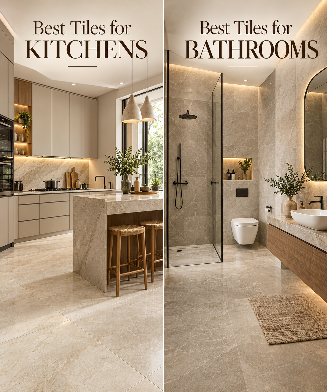 Best Tiles for Indian Kitchens & Bathrooms