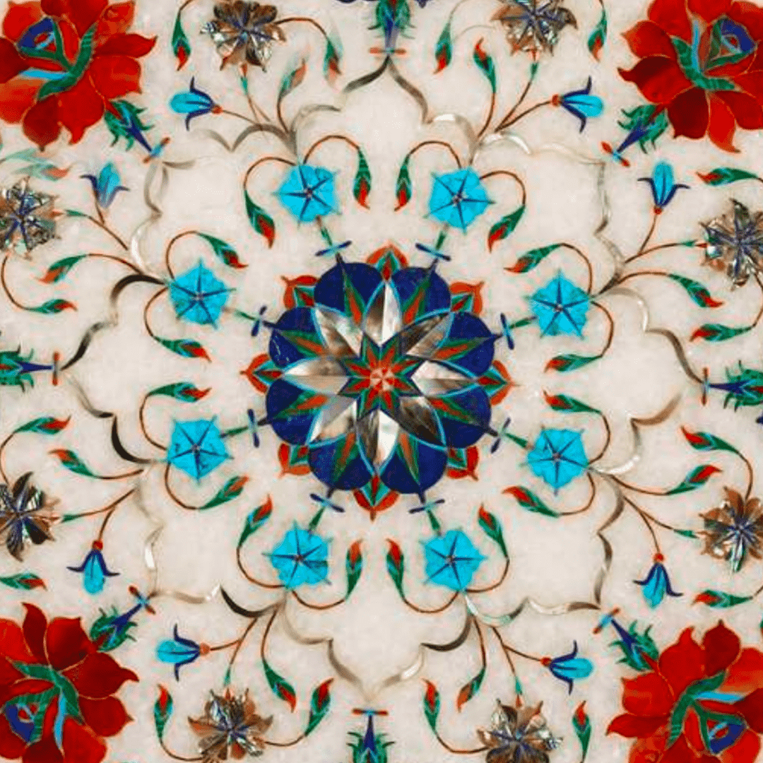 Golden Designed Bathroom Tiles